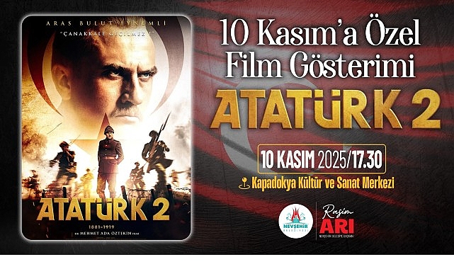 Nevşehir Belediyesi’nden 10 Kasım’a Özel Film Gösterimi görseli