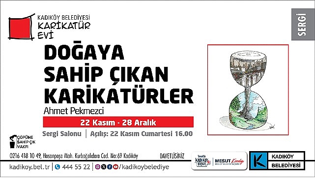 Kadıköy’de “Doğaya Sahip Çıkan Karikatürler” Sergisi görseli
