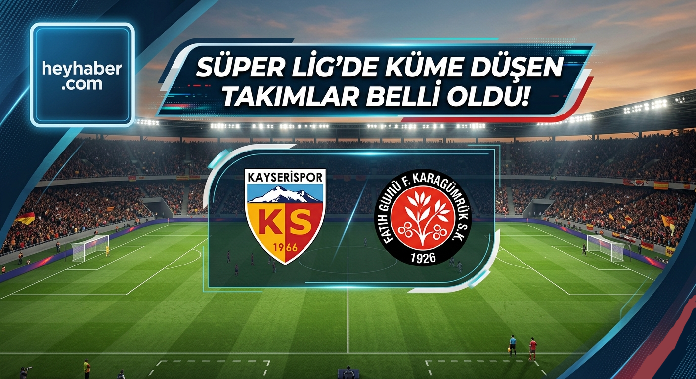Süper Lig'de Küme Düşen Takımlar Belli Oldu! görseli