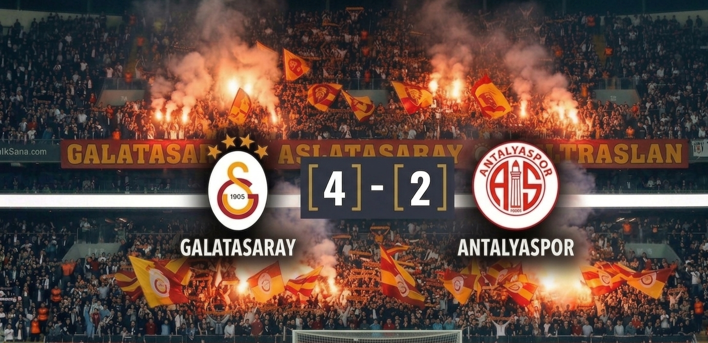 Galatasaray Şampiyon! Aslan Evinde Antalyaspor'u Devirdi, Kupaya Uzandı görseli