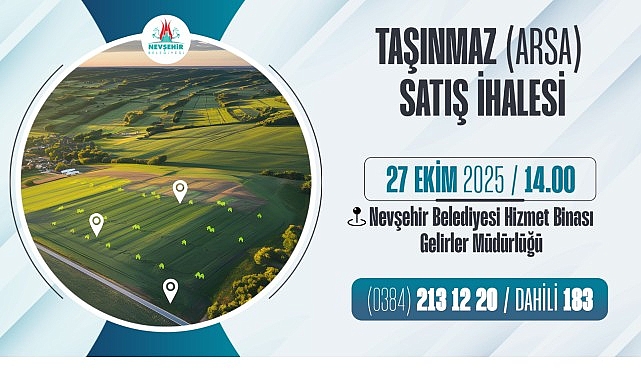 Nevşehir Belediyesi’nden 2 Adet Taşınmaz Satış İhalesi görseli