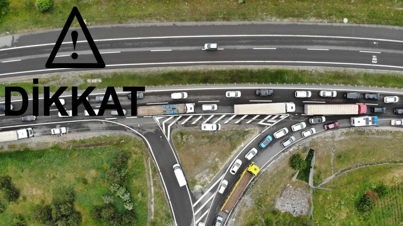 Otoyol çalışması nedeniyle Karabük- Gerede yolu trafiğe kapatıldı görseli