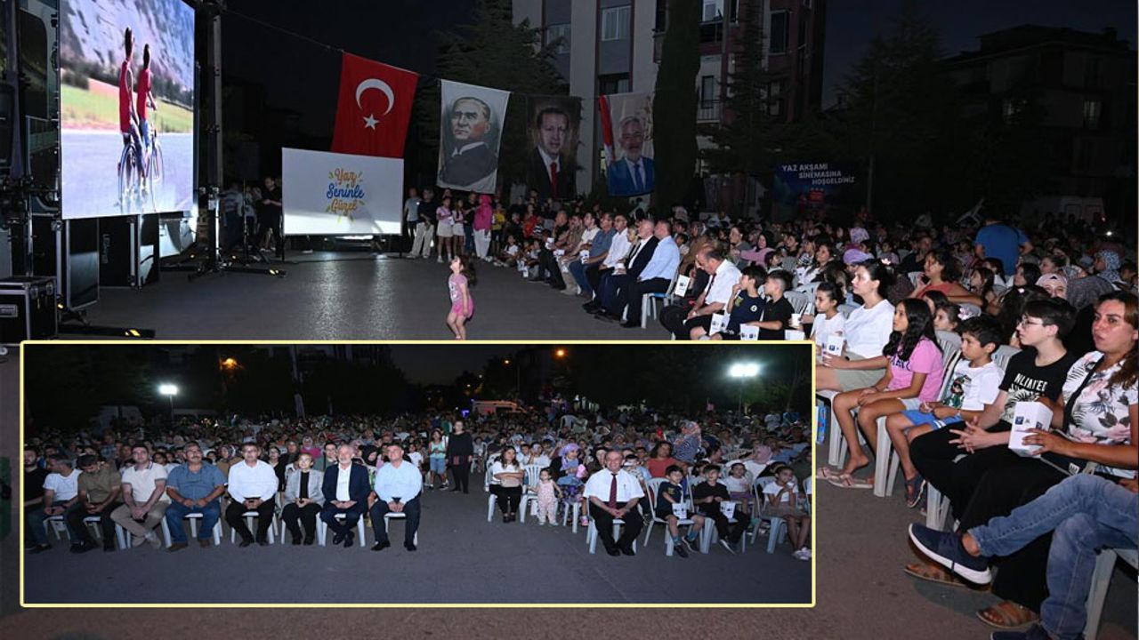 Isparta Davraz Mahallesi’nde açık havada sinema keyfi yaşandı görseli