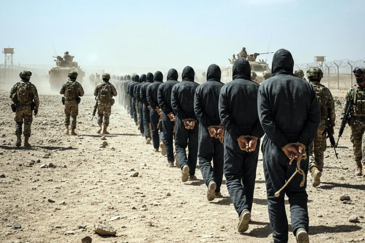 ABD’den Dev Sevkıyat: 7 Bin DEAŞ’lı Mahkum Irak’a Naklediliyor görseli
