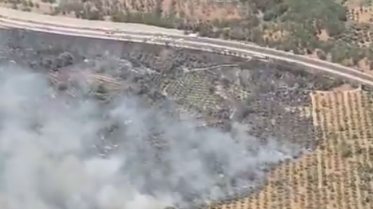 Muğla'da antik kenti yakınlarında yangın: Havadan ve karadan müdahale sürüyor görseli