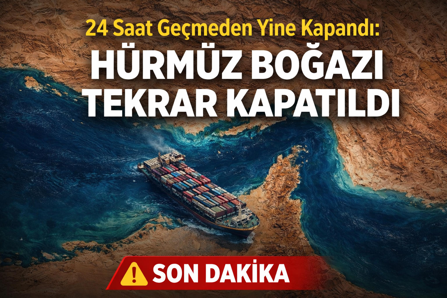 Dün Açıldı, Bugün Kapandı: Hürmüz Boğazı’nda Kriz Derinleşiyor... görseli