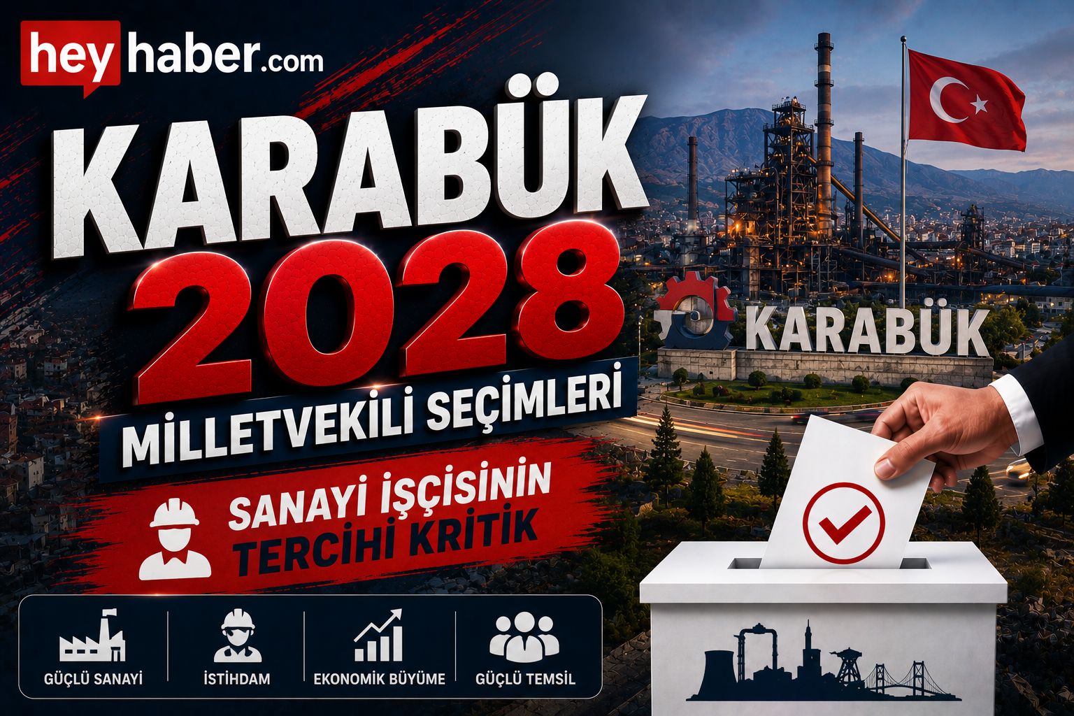KARABÜK 2028 MİLLETVEKİLİ SEÇİMLERİ: SANAYİ İŞÇİSİNİN TERCİHİ SEÇİMİ DEĞİŞTİRİCEK görseli