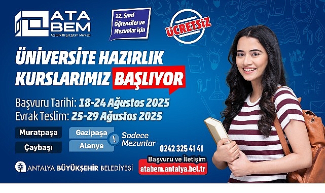 Büyükşehir’in YKS Hazırlık Kursu kayıtları başladı görseli