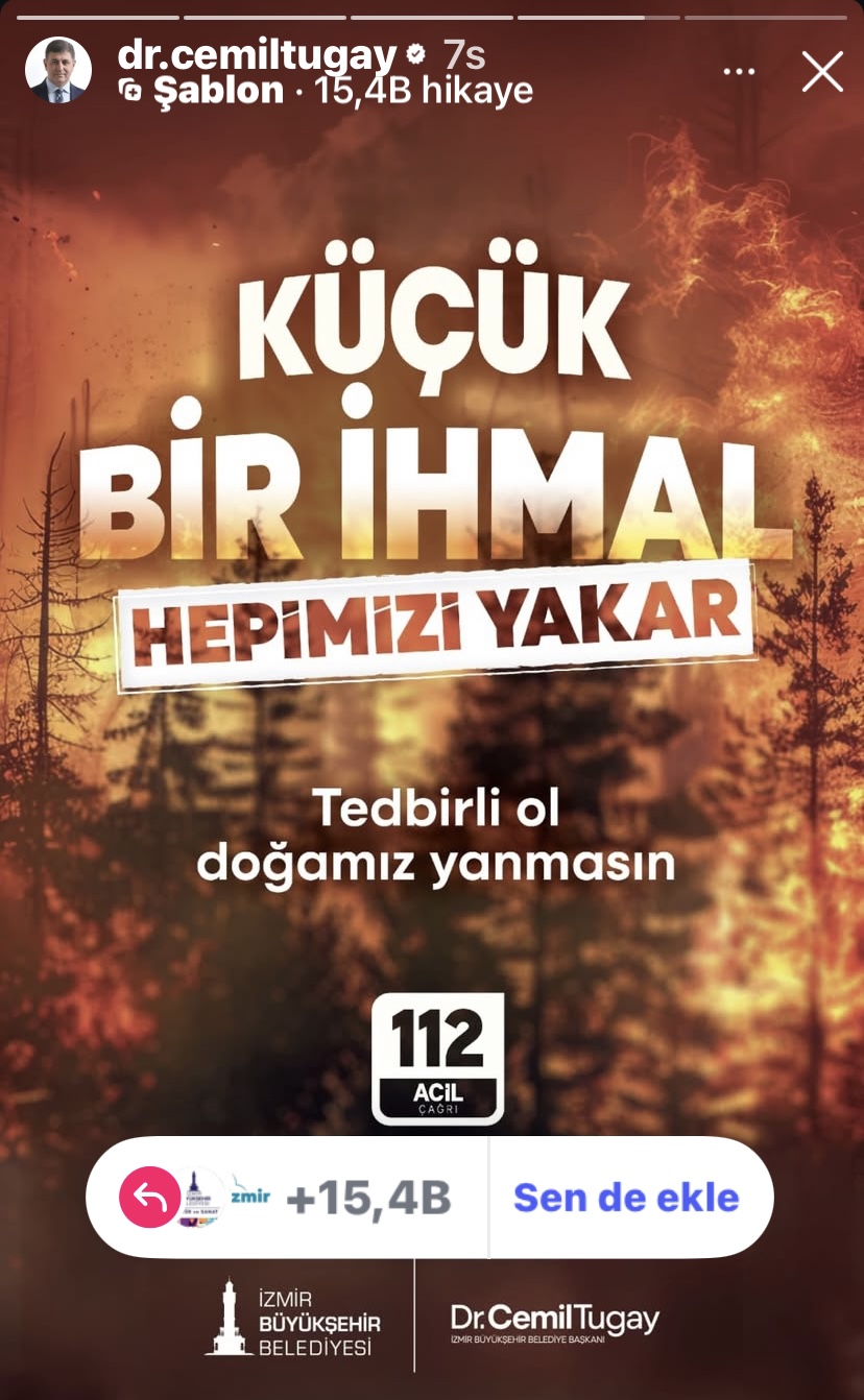 Cemil Tugay’dan İzmir Yangınlarıyla İlgili Açıklama: 48 Saatte 227 Müdahale, Girişler Yasaklandı görseli