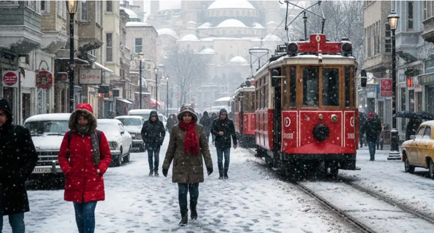 İstanbul’da Beyaz Gece: 15 İlçede Kar Alarmı! görseli