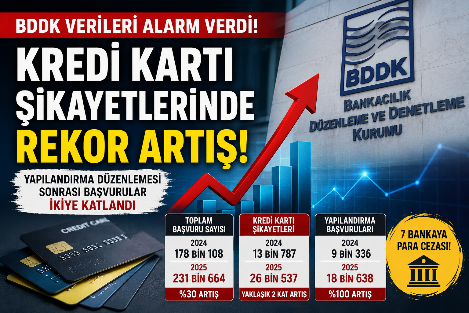 Kredi Kartı Şikayetlerinde Rekor Artış! BDDK Verileri Alarm Verdi görseli