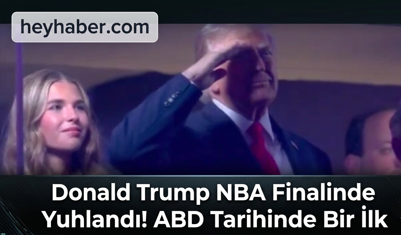 Donald Trump NBA Finalinde Yuhlandı! ABD Tarihinde Bir İlk görseli