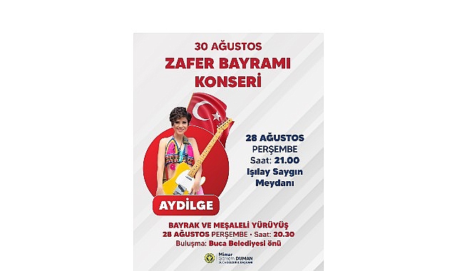 Buca Zafer Bayramı’nı Aydilge konseriyle kutlayacak görseli