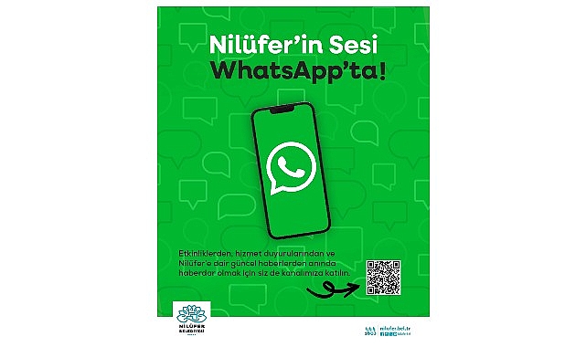 Nilüfer Belediyesi WhatsApp kanalı yayında görseli