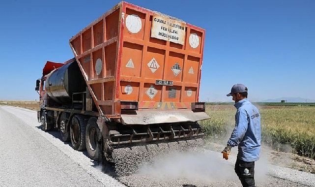 Çumra Belediyesi 600 Bin m² Asfalt Serimi Yaptı görseli