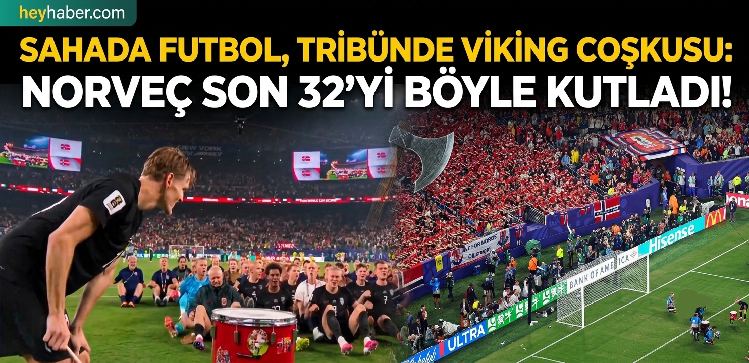 Sahada Futbol, Tribünde Viking Coşkusu: Norveç Son 32’yi Böyle Kutladı! görseli