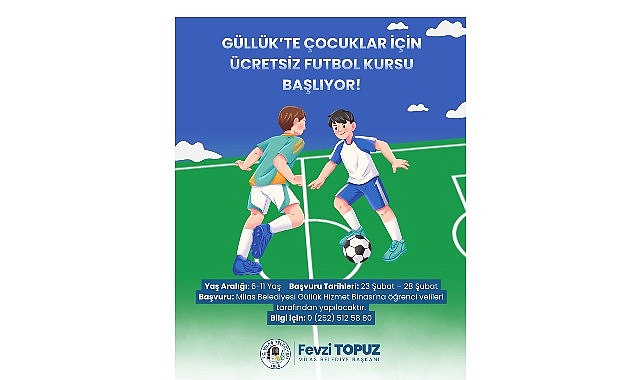Futbol Kursu İçin Güllük’te Kayıtlar Başladı görseli