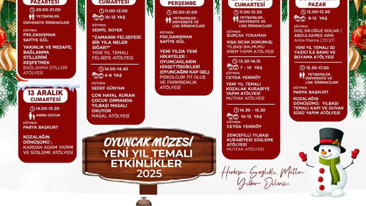 Kdz Ereğli'de Oyuncak Müzesi Yeni Yıl Temalı Etkinlikler görseli