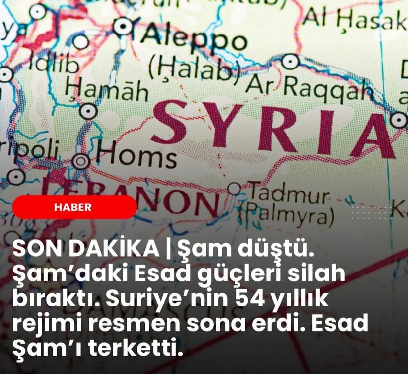 Şam düştü. Esad ülkeyi terk etti. Esad nerede? görseli