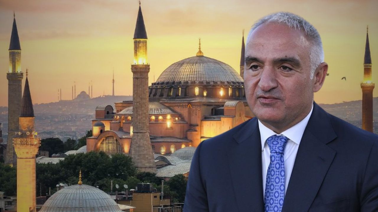 Bakan Ersoy: Ayasofya'da zemin restorasyonla tamamen korunuyor görseli