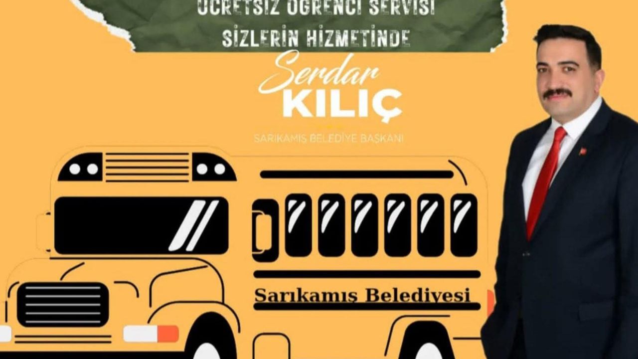 Başkan Serdar Kılıç’tan eğitime destek: Ücretsiz servis hizmeti bu yıl da devam ediyor görseli