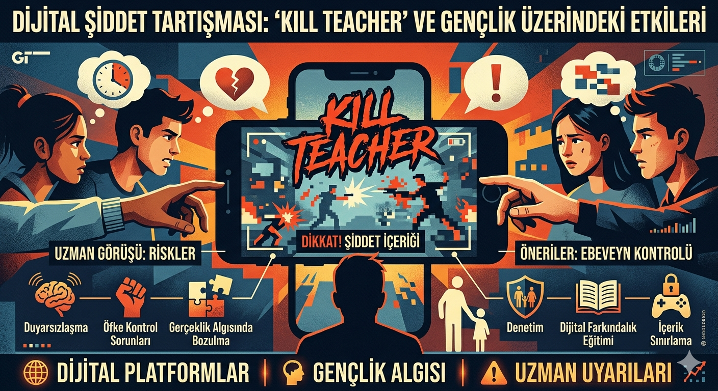 Kill Teacher oyununu kimler oynuyor Öğrencileri şiddete mi yönlendiriyor? görseli