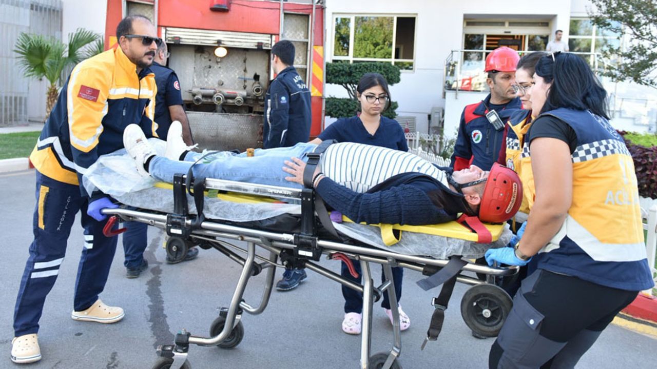 Kepez Belediyesi’nden gerçeğini aratmayan tatbikat görseli