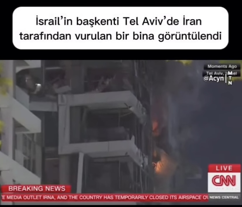 İsrail’de Ohal mi İlan edildi? Vurulan Bina Görüntüleri!! görseli