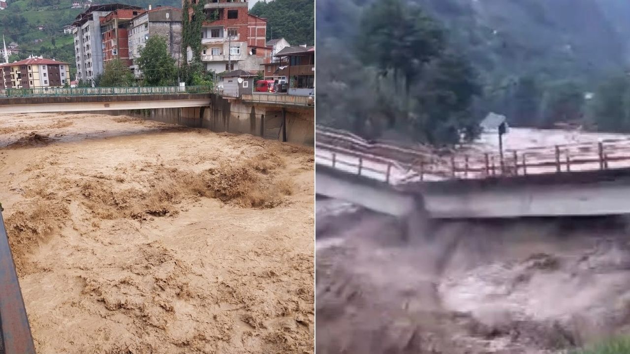 Rize’yi sel vurdu: Dere kenarındaki bungalovlar yıkıldı, Ayder Yaylası yolu ulaşıma kapandı görseli