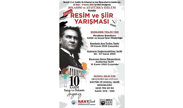 Menderes’te Atatürk Resim ve Şiirde Yaşatılacak görseli