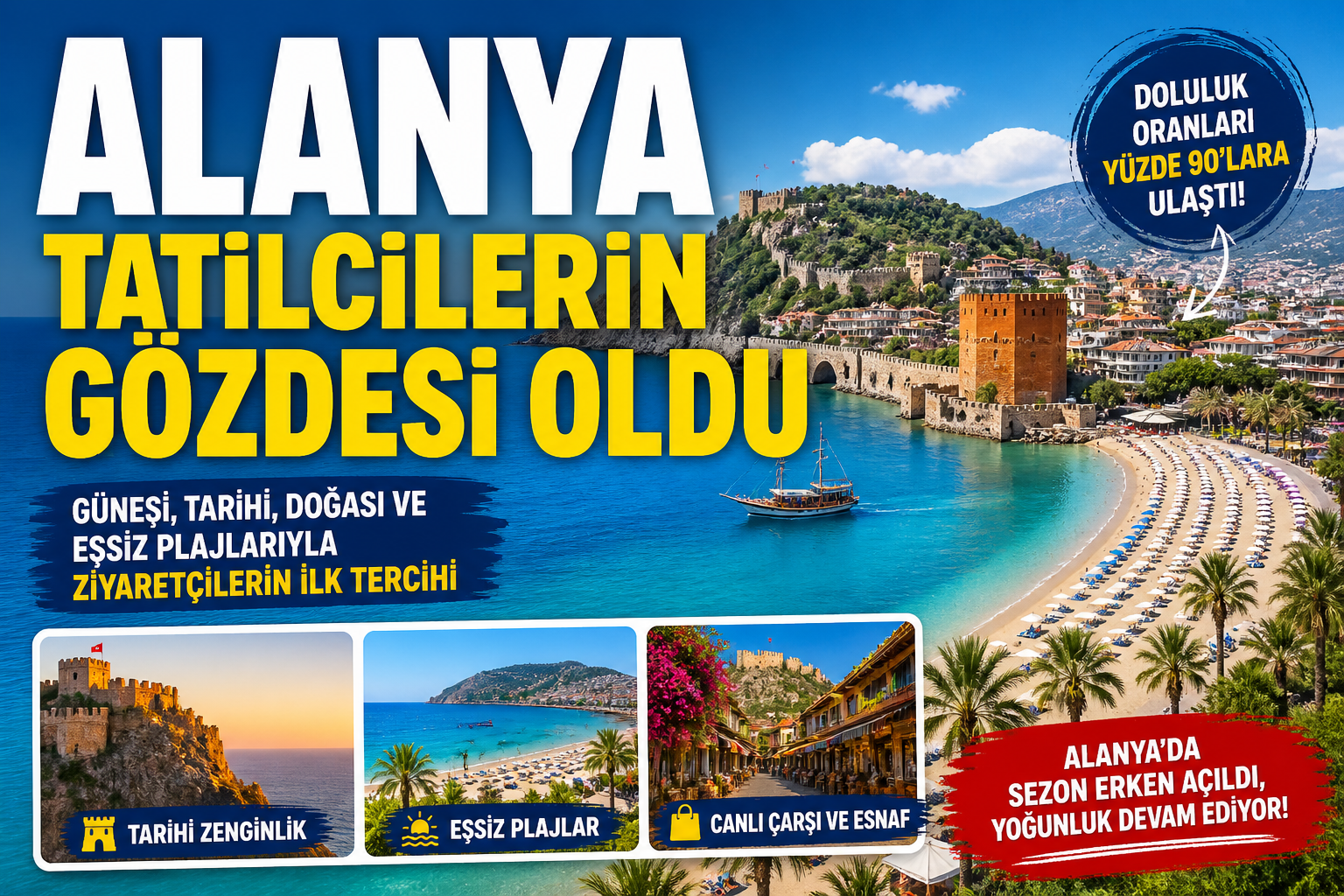 Alanya Tatilcilerin Gözdesi Oldu! görseli