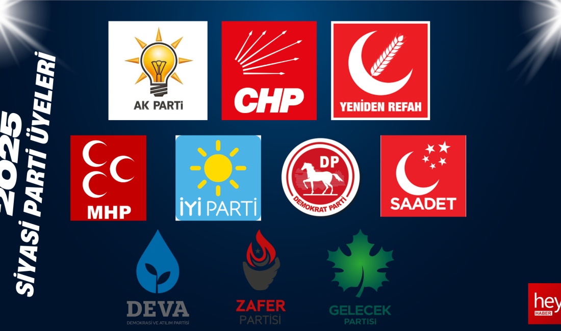 Yargıtay, 2025 yılına ait siyasi partilerin güncel üye sayılarını açıkladı.