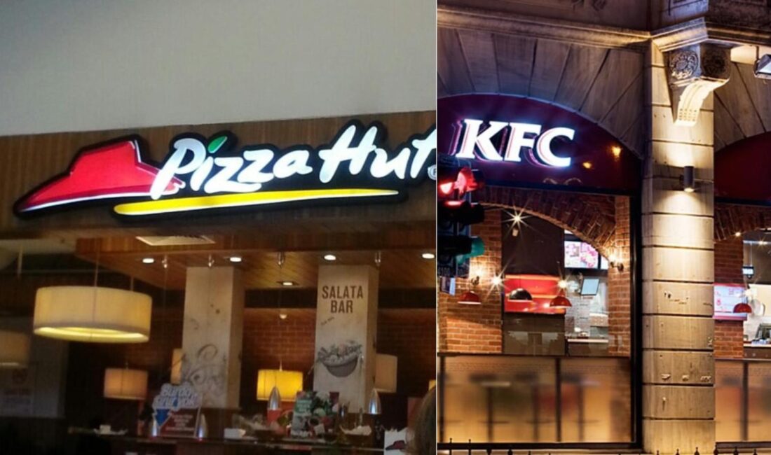 Pizza Hut ve KFC’nin Türkiye’deki şubelerinin “marka standartlarını sağlayamadığı” gerekçesiyle