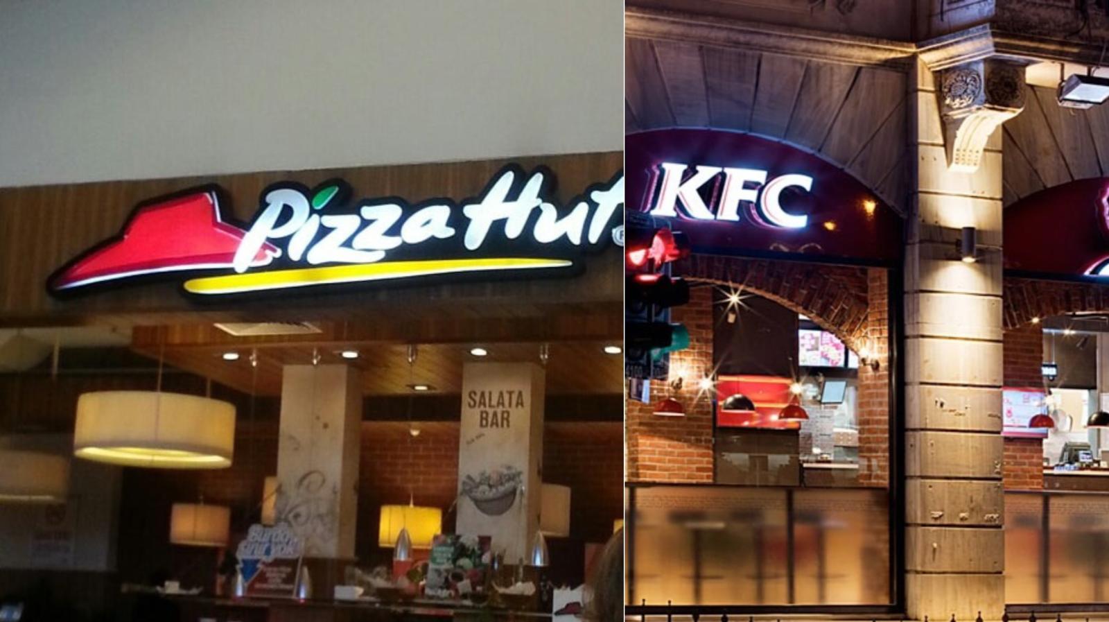 Pizza Hut ve KFC’nin Türkiye’deki şubelerinin “marka standartlarını sağlayamadığı” gerekçesiyle