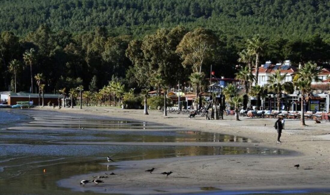 Muğla'nın Ula ilçesi Akyaka Mahallesi'nde deniz suyu, karadan 12 metre